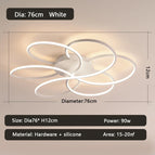 Blanc D76cm / Lumière blanche chaude / CHINE