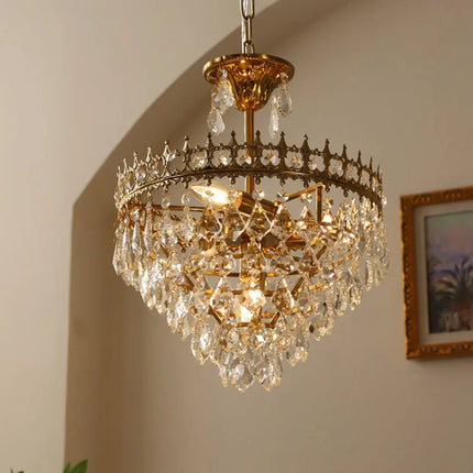 Lustre rétro en cristal pour décoration intérieure élégante — LZ4X9T2N
