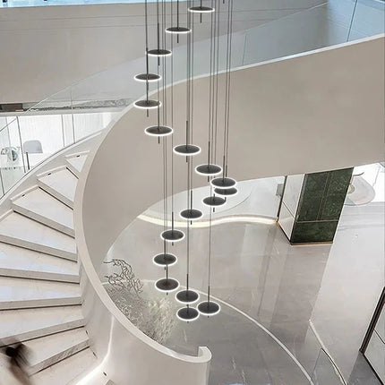 Lustre suspension LED créatif en acrylique doré style nordique — LZ4X9M