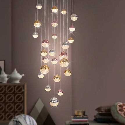 Lustre moderne à boules en acrylique pour éclairage intérieur luxe — LZ4X9M