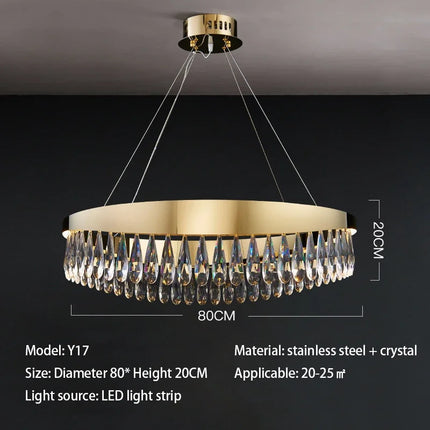 Lustre en cristal de luxe pour éclairage intérieur décoratif — LZ4X9T1