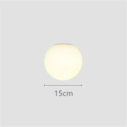 Applique murale LED avec abat-jour rond en verre blanc — LZ4X9J