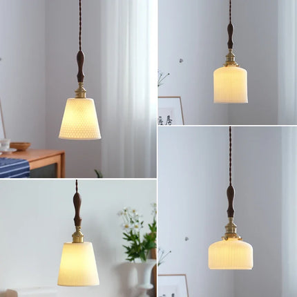 Suspension LED en céramique japonaise pour cuisine et restaurant — LZ4T9XQ