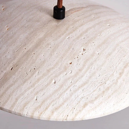 Lustre suspension LED rétro en travertin style wabi-sabi — LZ4X9Q2