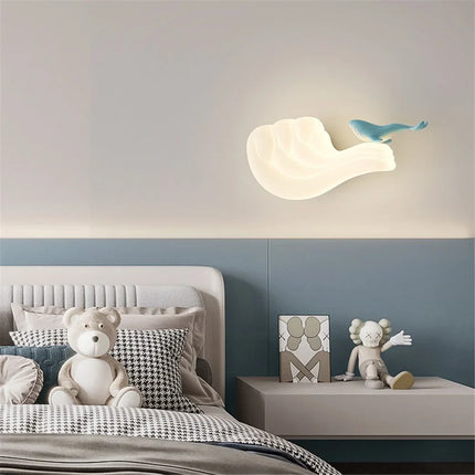 Applique murale LED baleine et voilier avec couleurs changeantes pour enfants — LZ4X9M
