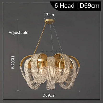 Lustre de luxe en cristal avec pampilles pour hôtel — LZ4X9T2