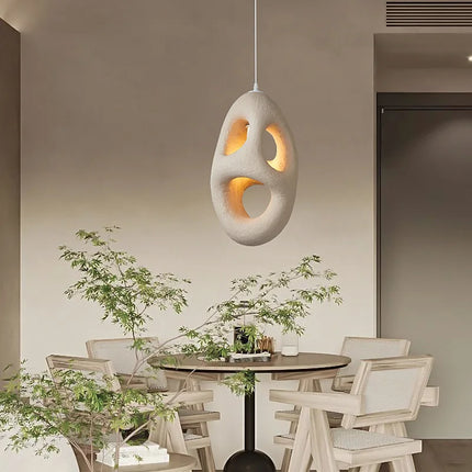 Suspension artisanale en résine style japonais Wabi Sabi — LZ4X9M2