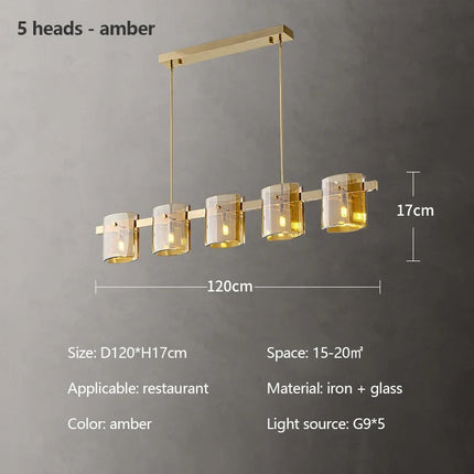 Lustre suspension minimaliste en verre pour éclairage moderne — LZ4X9P