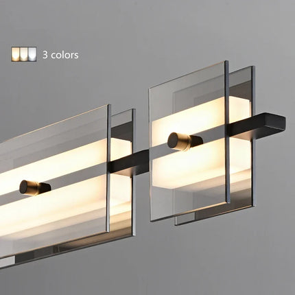 Lustre suspension minimaliste en cuivre et verre moderne — LZ4X9T2