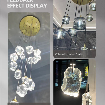 Lustre moderne en cristal pour éclairage raffiné — LZ4X9P2