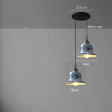 Suspension LED simple en céramique au design moderne — LZ4X9P