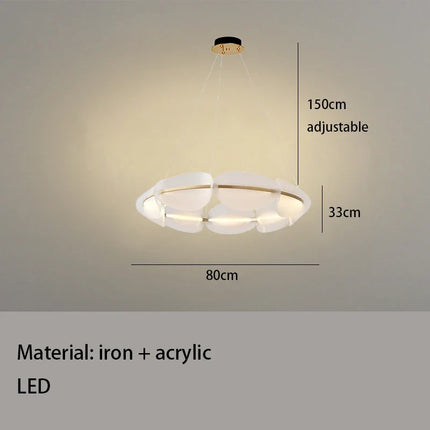 Suspension art déco en acrylique avec 3 températures de lumière — LZ4X9T2