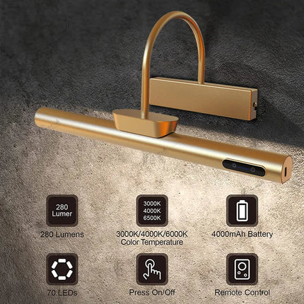 Applique murale LED moderne finition dorée avec alimentation USB — LZ4X9P2