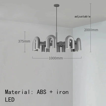 Lustre suspension art déco en métal avec cordon réglable — LZ4X9P2
