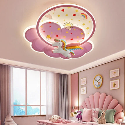 Plafonnier LED licorne pour fille avec télécommande optionnelle — LZ4X9P2