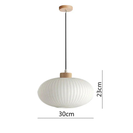 Suspension en verre avec décor en bois style nordique — LZ4X9P