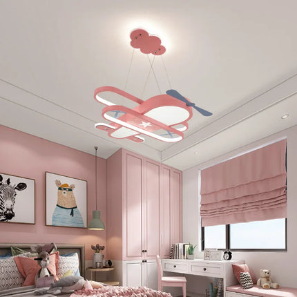 Lustre avion créatif style nordique pour chambre d'enfant — LZ4XJ9