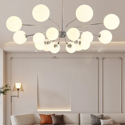 Suspension en métal chromé avec boule en verre décorative — LZ4X9T2