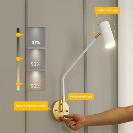 Applique murale pivotante avec variateur d'intensité décorative — LZ4X9T2