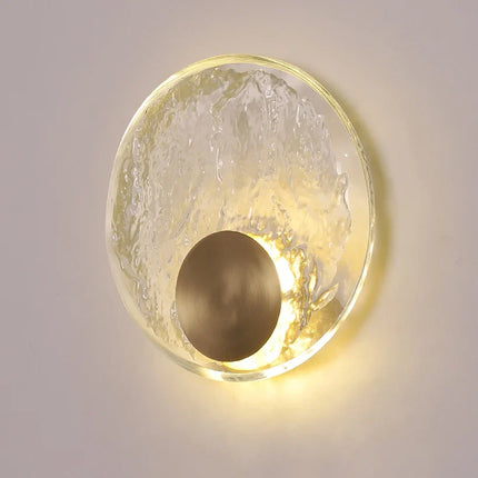 Applique murale LED nordique en verre transparent et cuivre — LZ4X9P2