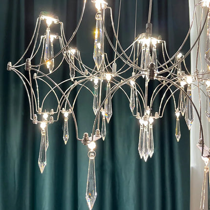 Lustre en cristal effet cube d'eau pour décoration intérieure — LZ4P9XJ