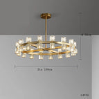 Diamètre 100 cm / Cadre en bronze / Lumière naturelle