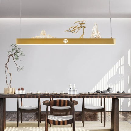 Suspension en bois style chinois pour ambiance zen économique — LZ4X9JQ