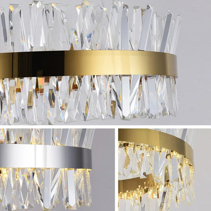 Lustre en cristal lumineux style nordique pour décoration moderne — LZ4XJ9