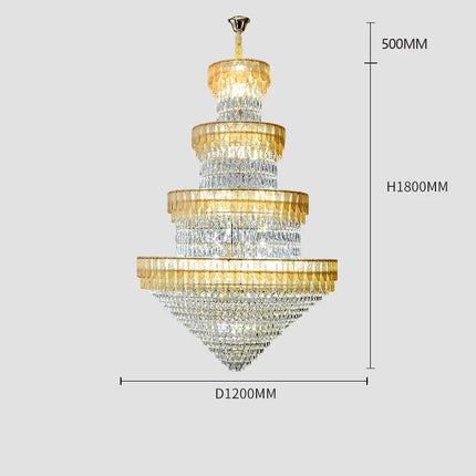 Lustre cristal design contemporain pour salon et hôtel — LZ4X9M