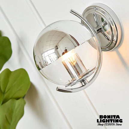 Applique murale boule d’espace argentée simple et élégante pour chambre — LZ4QJ7