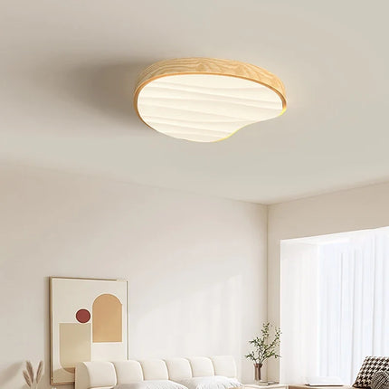 Lustre moderne en grain de bois pour éclairage intérieur simple — LZ4D9X