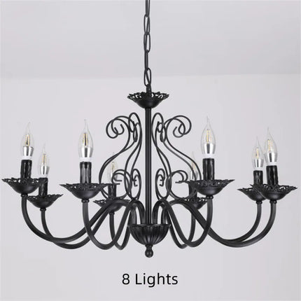 Lustre rétro en fer forgé style campagnard américain pour intérieur — LZ4X9P