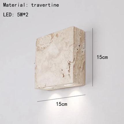 Applique murale LED en pierre naturelle 3000K pour ambiance chaleureuse — LZ4X9T2