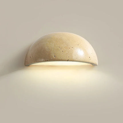 Applique murale semi-circulaire en pierre style nordique Wabi Sabi — LZ4Q7M9