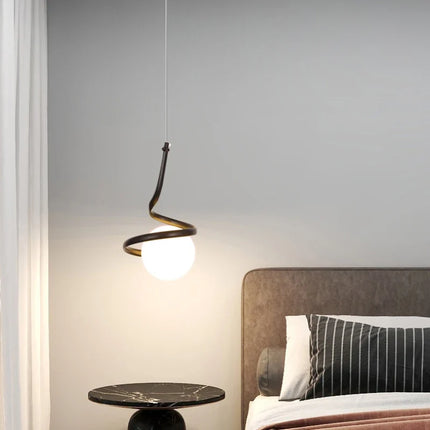 Suspension sphérique en verre pour éclairage minimaliste moderne — LZ4X9J