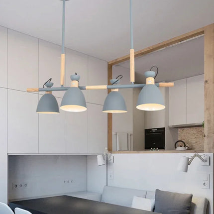 Lustre suspension nordique en bois pour décoration intérieure moderne — LZ4X9T