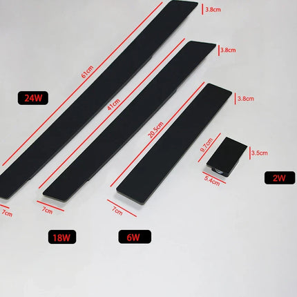Applique murale LED 18W noire étanche en aluminium pour extérieur — LZ4X9P