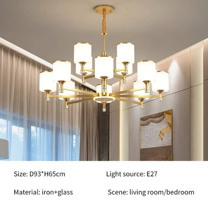 Lustre nordique 15 têtes pour intérieur lumineux design moderne — LZ4X7Q9