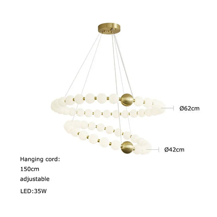 Lustre LED décoratif doré et argenté pour intérieur — LZ4X9P2