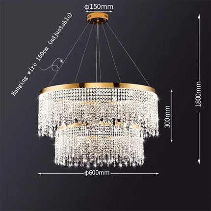 Plafonnier LED décoratif moderne en cristal pour intérieur — LZ4X9P
