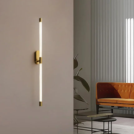 Applique murale LED minimaliste en acrylique avec finition métallique et gradation — LZ4P9XQ