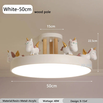 Lustre enfant avec motif cheval pour chambre garçon et fille — LZ4X9T