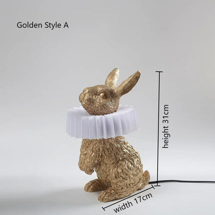 Lampe de chevet décorative en résine forme lapin style nordique — LZ4X9P2Q