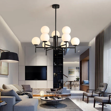 Lustre en verre au design médiéval pour décoration intérieure moderne — LZ4P9XJ