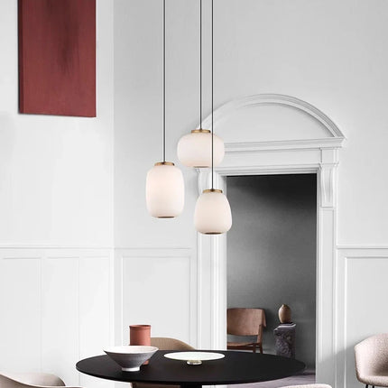 Lustre LED en verre au design minimaliste artistique pour intérieur créatif — LZ4X9T