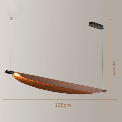 Lustre japonais rétro à motifs feuilles pour salle à manger — LZ4X9T2