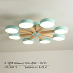 8 lights in green / Cold light