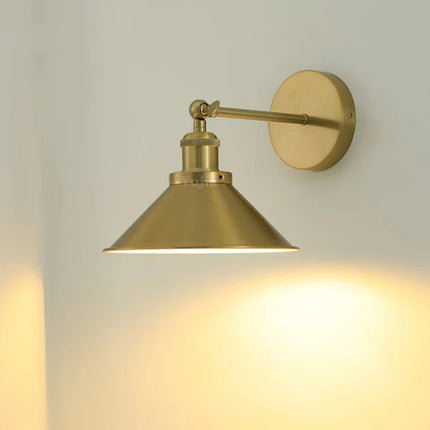 Applique murale rétro avec abat-jour décoratif et hauteur réglable — LZ4XJ9