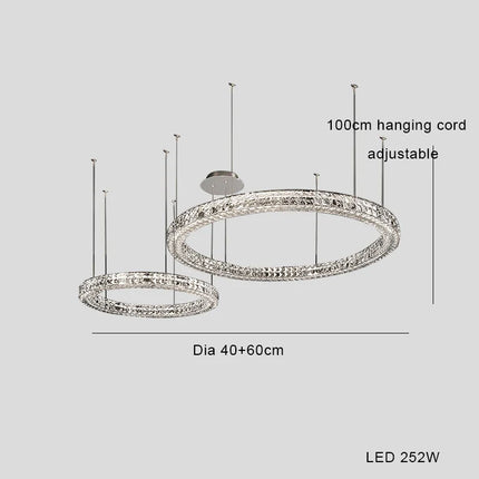 Lustre en cristal design simple et décoratif de luxe — LZ4X9T2