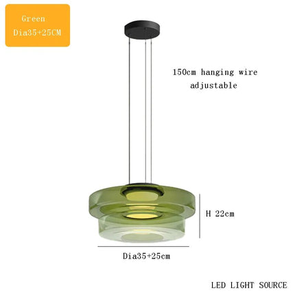 Lustre en verre minimaliste italien